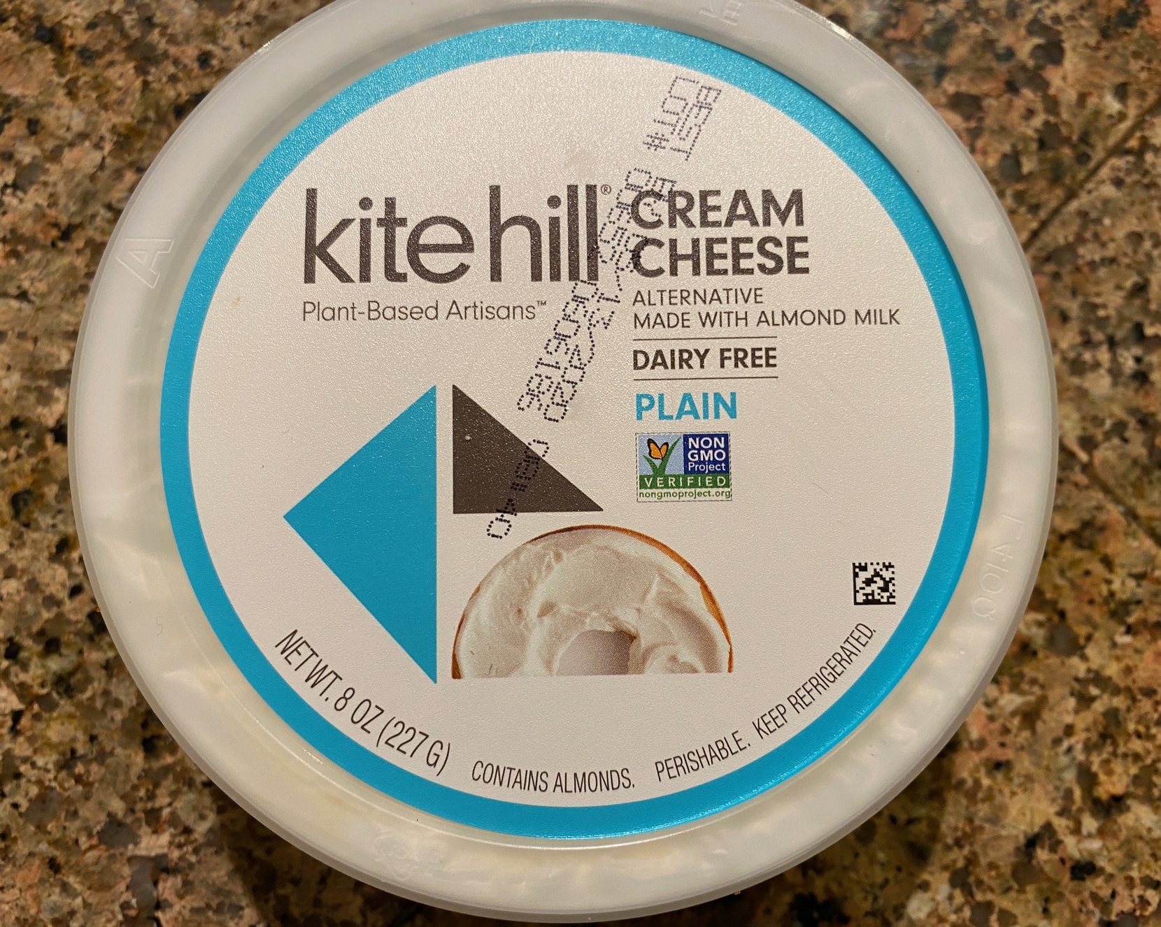 Kite hill cream cheese container