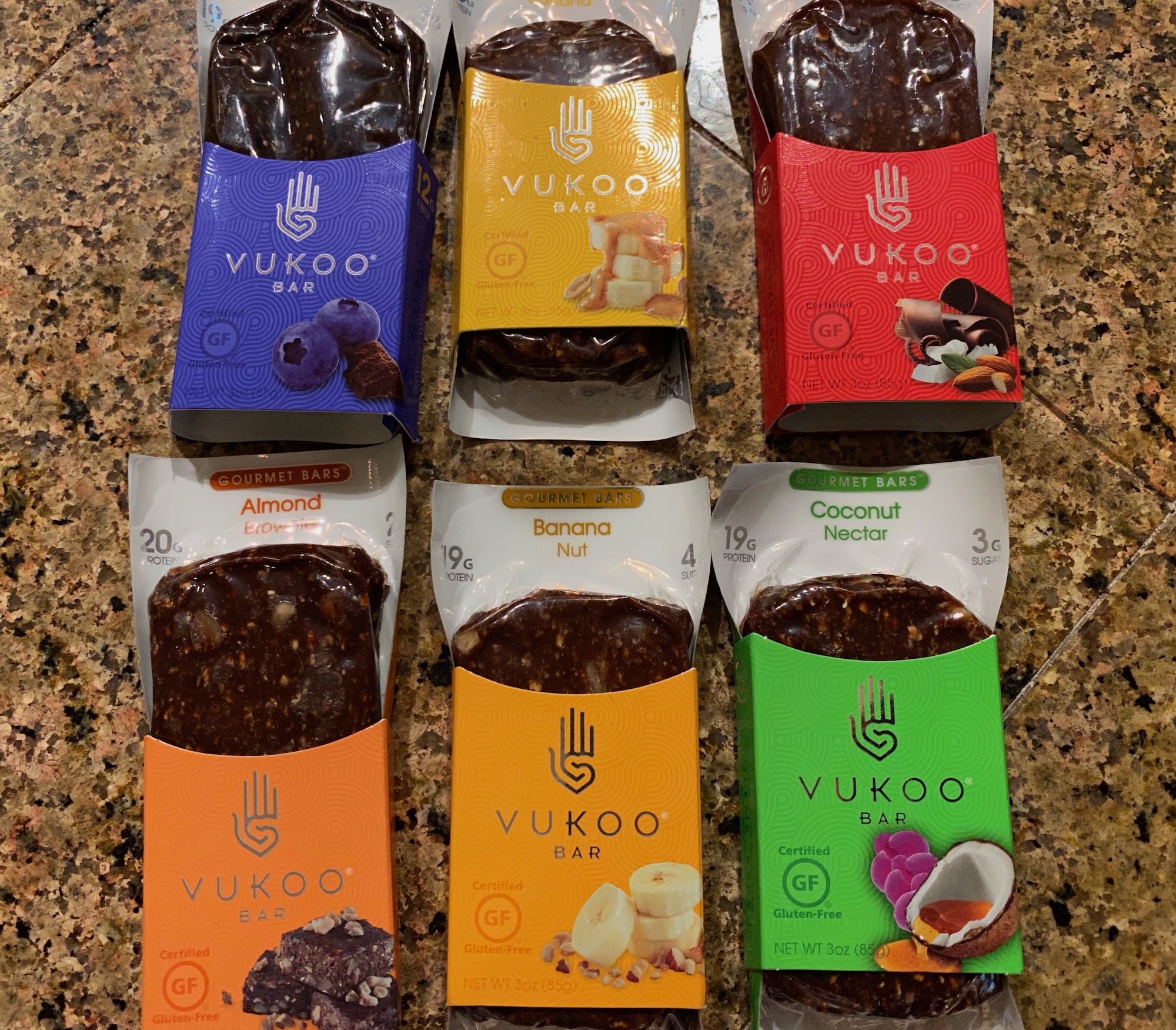 Vukoo Bar Variety Pack of Six Different Flavors